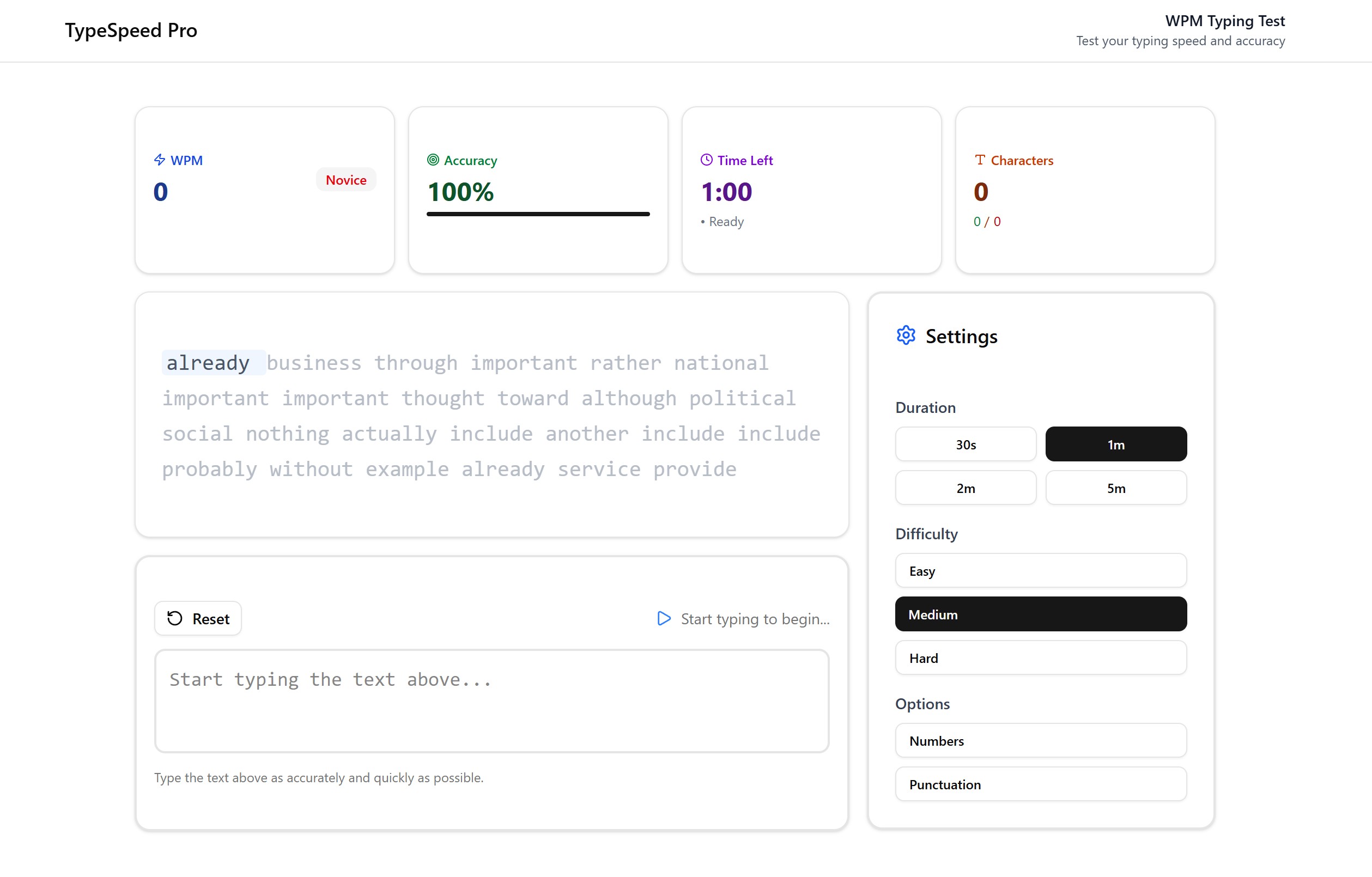TypeSpeed Pro